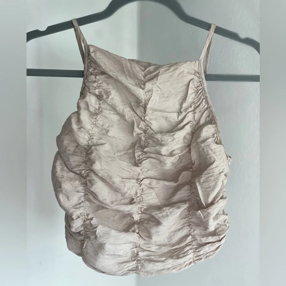 Zara Ruffled Look Crop Top - Picture 3 of 5